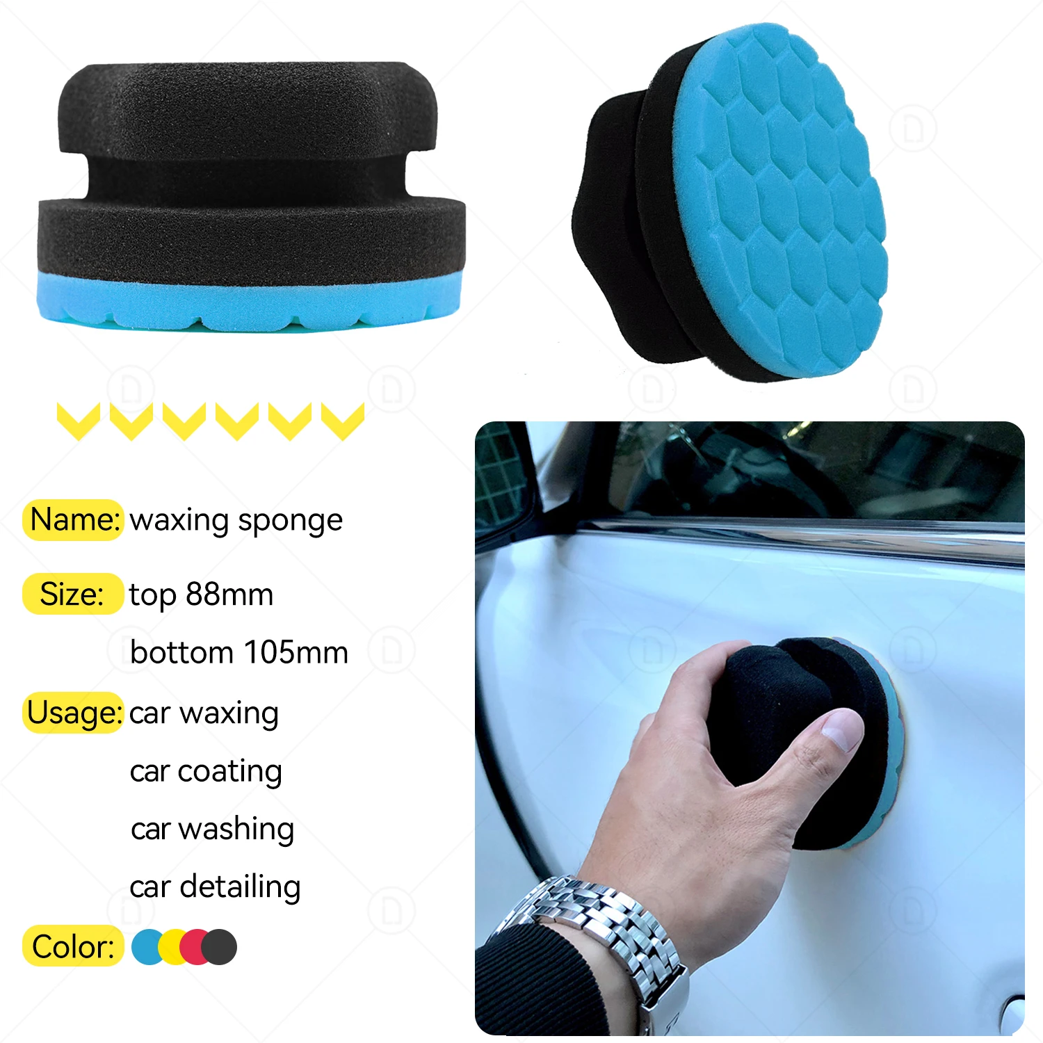 single Sale) Spta 3 Inch Eva Car Handle Grip For Tire Wax Applicator Pad  Sponge Car Wax Polishing Sponge Handle - Waxing Sponge - AliExpress
