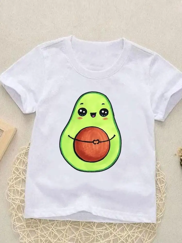

Kids Tees Tops Avocado New 90s Style Short Sleeve Fashion O-neck Girls Boys Summer Cartoon Outfits T-shirts Children Clothes