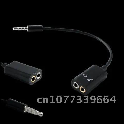 

Connector Earphone Converter 3.5mm Stereo Splitter Audio To Mic & Headset Jack Plug Adapter 2 Way For Mobile Phone Tablet PC
