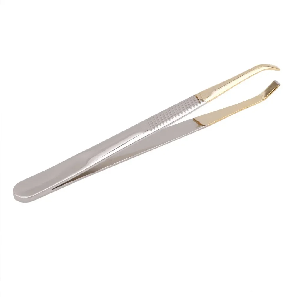 

1PCS Eyebrow Tweezers Facial Hair Removal Clip Stainless Steel Flat Slant Tip Eyebrow Eyelash Makeup Tweezer Beauty Tools