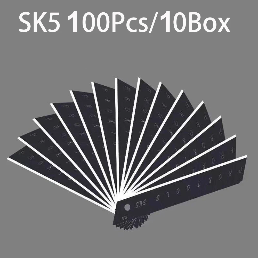 Utility Knife 100PCS Carbon Steel Replace Blade 100mm*18mm*6mm Thick DIY Tool Student Office Stationery