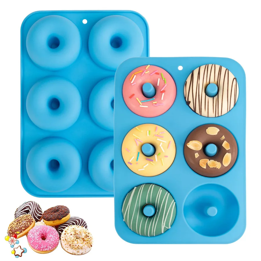 Heat Resistant Non-Stick Silicone Donut and Bagel Baking Mold