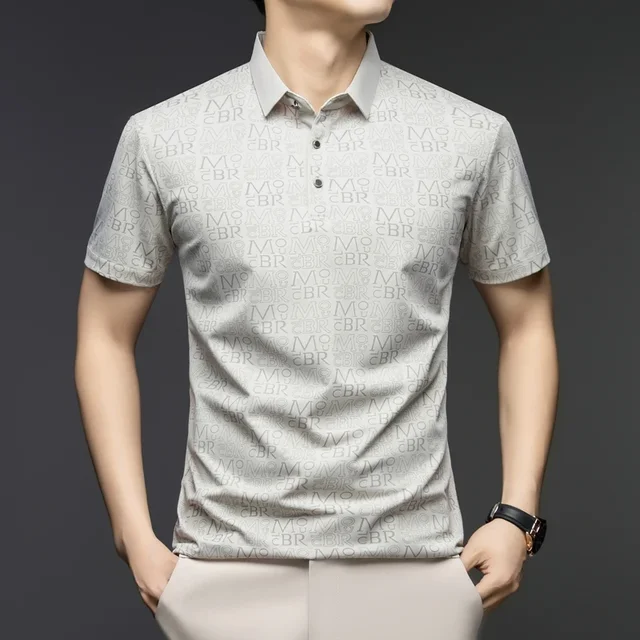 TFETTERS Brand 2025 Summer Short Sleeve T-shirt Men All Match Comfortable Full Letter Print Men's T Shirt Tops Work Man Clothes 3