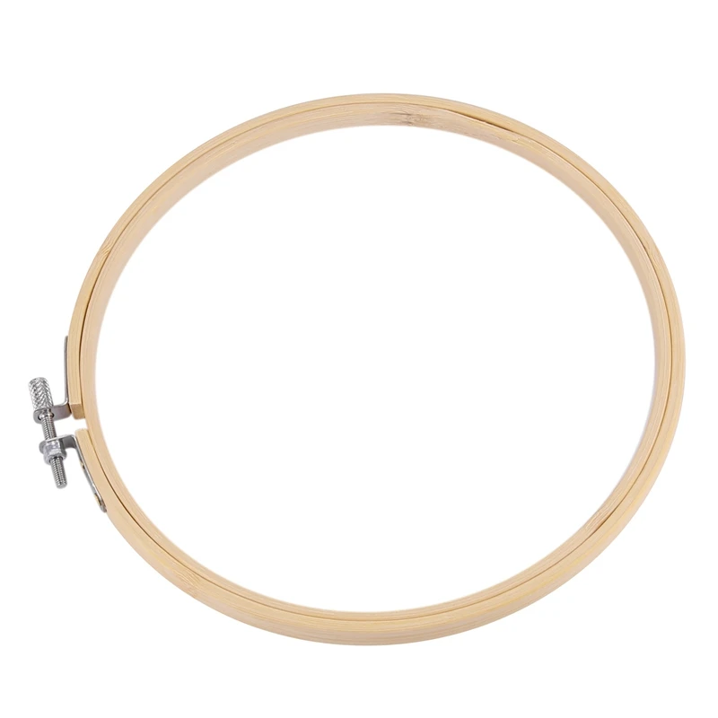 20 Pieces 6.7Inch 17Cm Round Wooden Embroidery Hoops Set Bulk Adjustable Bamboo Circle Cross Stitch Hoop Ring CNIM Hot