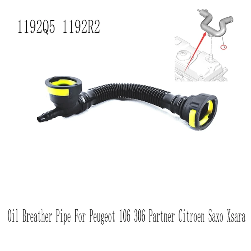 A13P 1192Q5 1192R2 Car Engine Crankcase Ventilation Tube Oil Breather Pipe For Peugeot 106 306 Partner Citroen Saxo Xsara