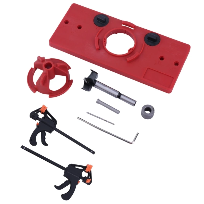 

Hinge Hole Drilling Guide Positioning Set 35mm Hinges Installation Hole Locator Dropship