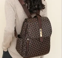 Hot Sale Women's Korean Fashion Printing Leather Travel Backpack High Capacity Casual Shoulder Bags School Bag Ladies Totes 1