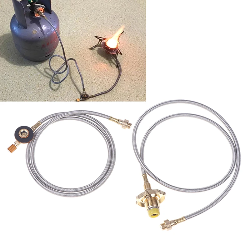 Tubo Prolunga Per Serbatoio Propano 2,8 M, Con Manometro E Raccordi QCC/POL, Per Barbecue, Riscaldatori, Camper, CSA Certificato
