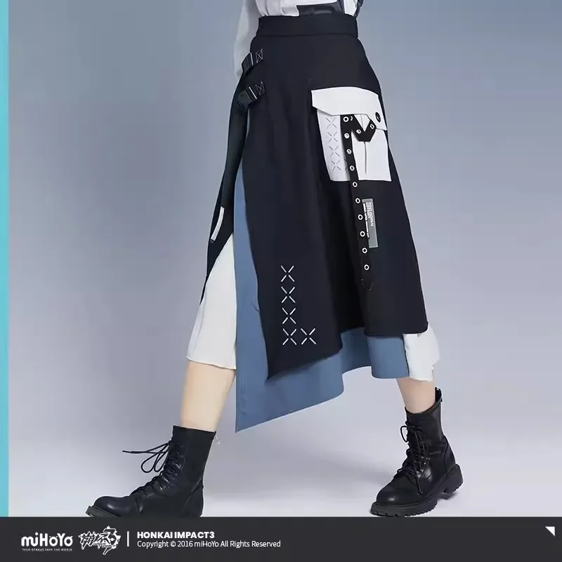 

In Stock Anime Game Honkai Impact Bronya Silverwing: N-EX Theme Series Summer Long Skirt Cosplay Dress Masquerade. Party.