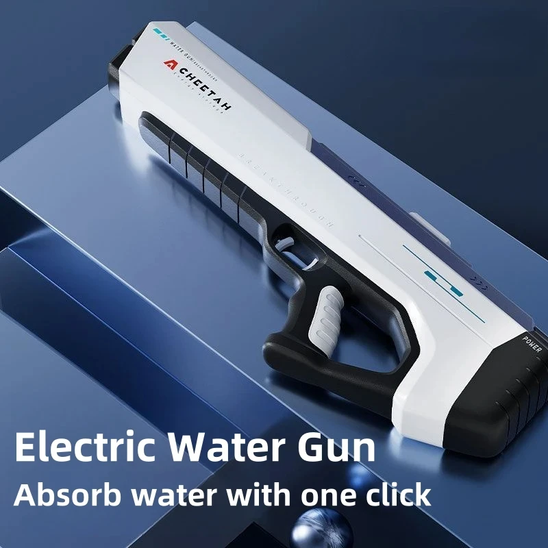 Kids Fully Electric Water Gun Toy High Pressure Water Gun Outdoor Pool Garden Fight Games Automatic Absorb Water Watergun Toys 2