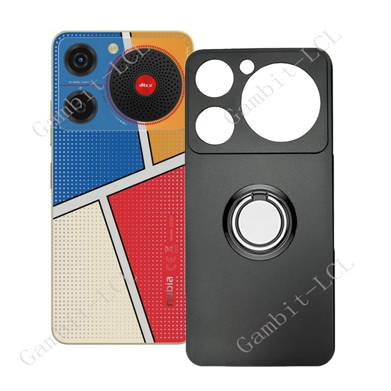 ZTE Nubia Music Ring Holder Silicone Phone Cover - TPU Soft Case, 2024 Edition, 6.6