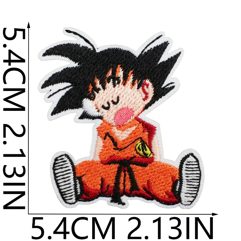 21pcs 드래곤 볼 손오공 자수 패치 애니메이션 DIY 아플리케 바느질 장식 배지 옷 스티커 패치 소품