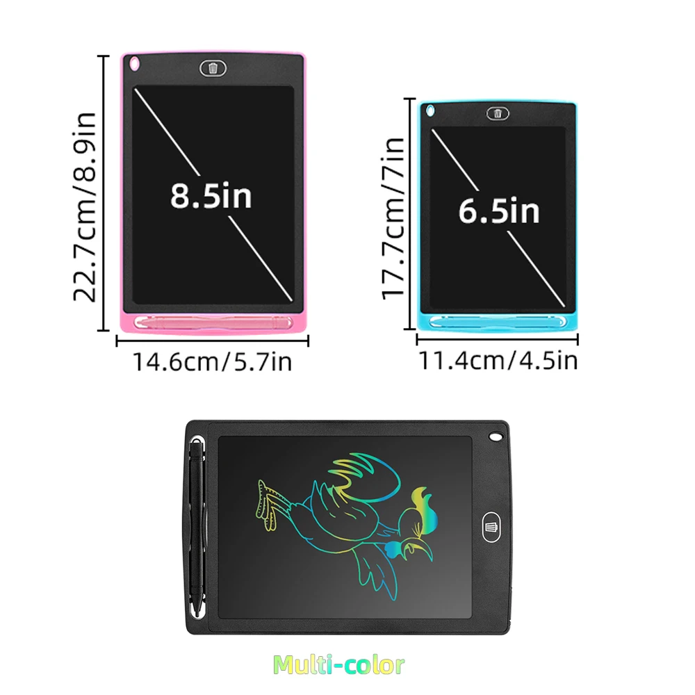 6.5/8.5 inch Lcd Writing Tablet Drawing Board Graffiti Sketchpad Mgaic Erasable Handwriting Pad Toys for Kids Boys Gifts 6