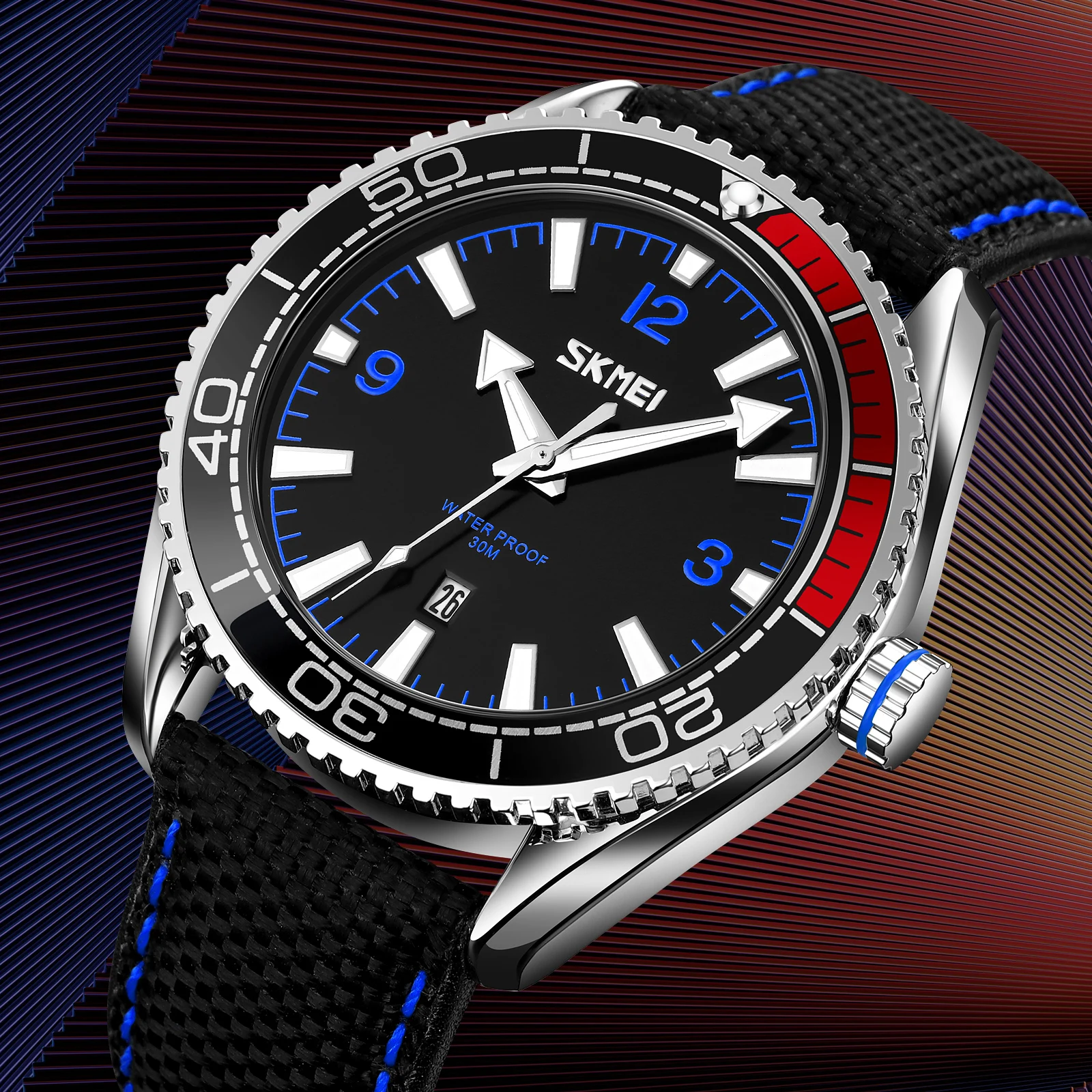 

SKMEI Stylish Cool Sports Watch Rotatable Bezel Waterproof Scratch Resistant Date Personality Men's Reloj de cuarzo 9291