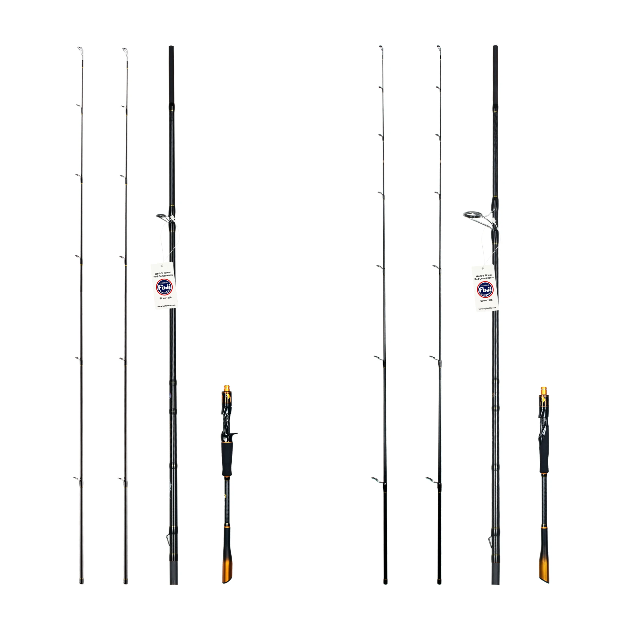 Canne casting BIUTIFU 2 brins 1.8-2.7m avec guides Fuji pour leurres 7-80g - Perche et brochet