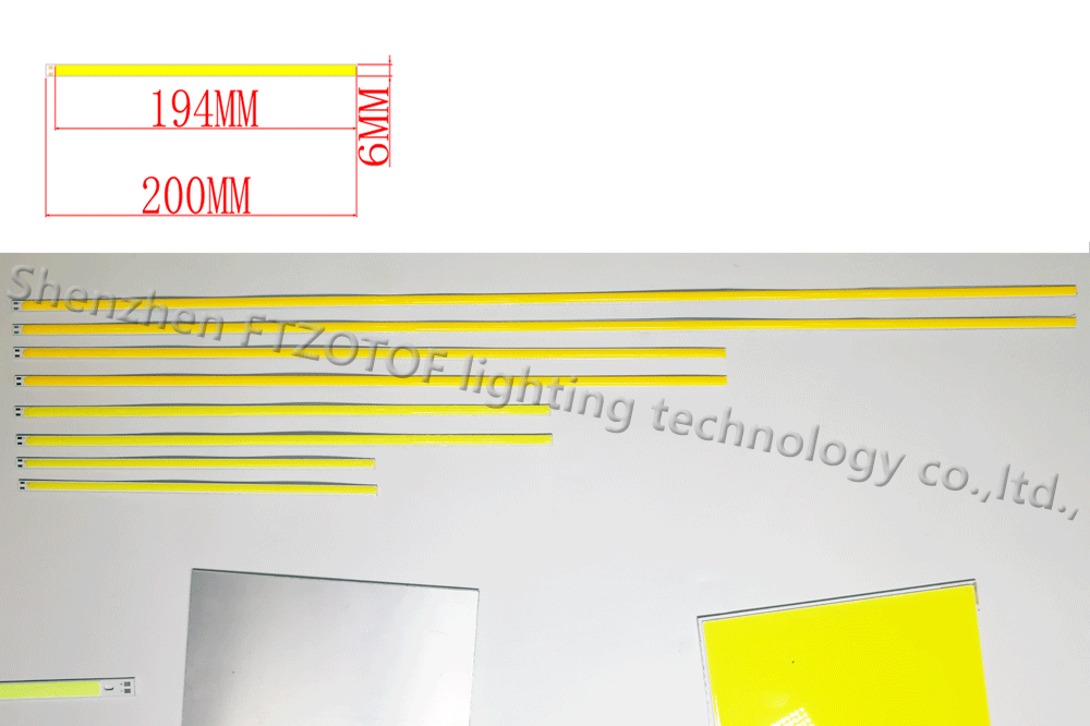 Description Picture 3 of itemFTZOTOF 10pcs/Batch Flexible Cob Led Light Bulb Strip 200mm 300mm 400mm 500mm 600mm DC12V Super Bright DIY Outdoor Chip Lamps