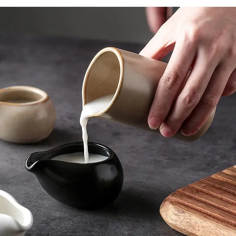 

100ml Italian Ceramic Milk Pot Espresso Coffee Cup Mini Milk Pot Coffee Accessories Small Milk Pot Tableware Cafe Utensils