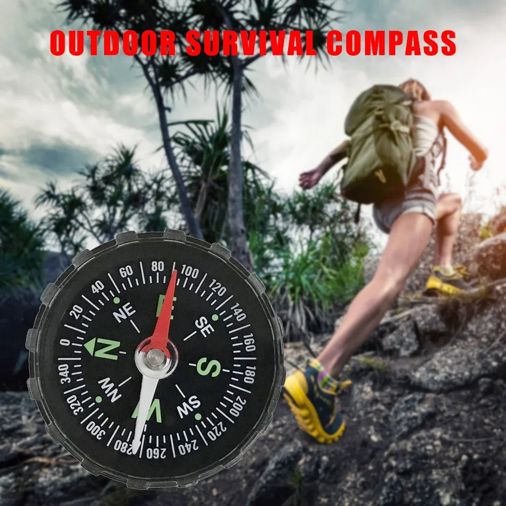 1-10PCS Portable Mini Camping Compass Navigation Button Design