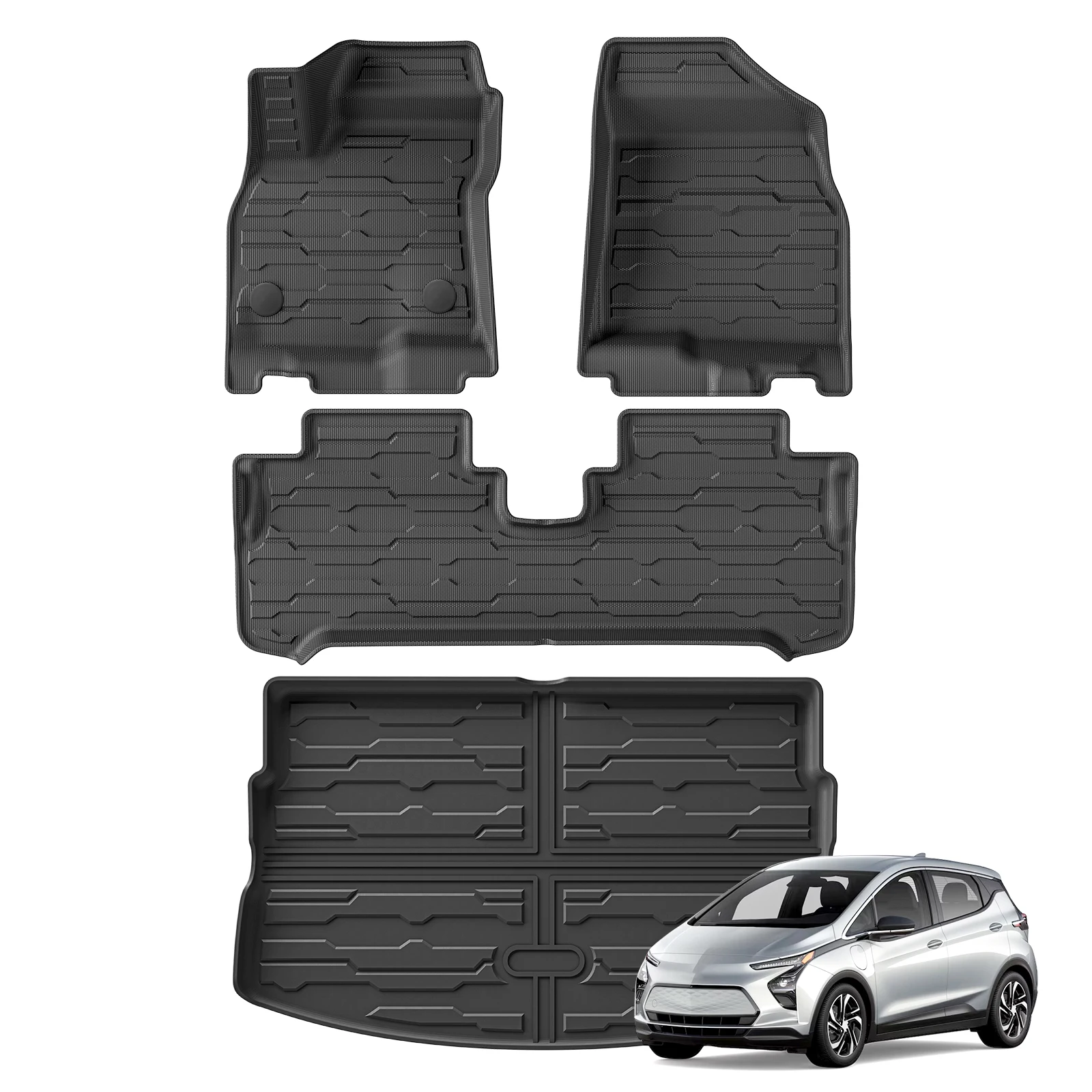 for Chevrolet Chevy Bolt EV 2022 2023 2024 Car Floor Mats Cargo Liner Trunk Pad TPE 3D Left Hand Drive 6