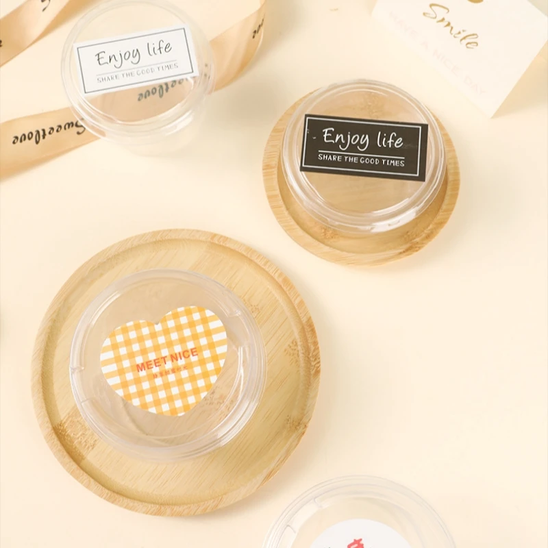 10/50pcs Disposable Mousse Cups Cake With Lid Clear Plastic Boxes Ice-Cream Dessert Picnic Pudding Jelly Dessert Yogurt Cups dessert cups plastic dessert cups