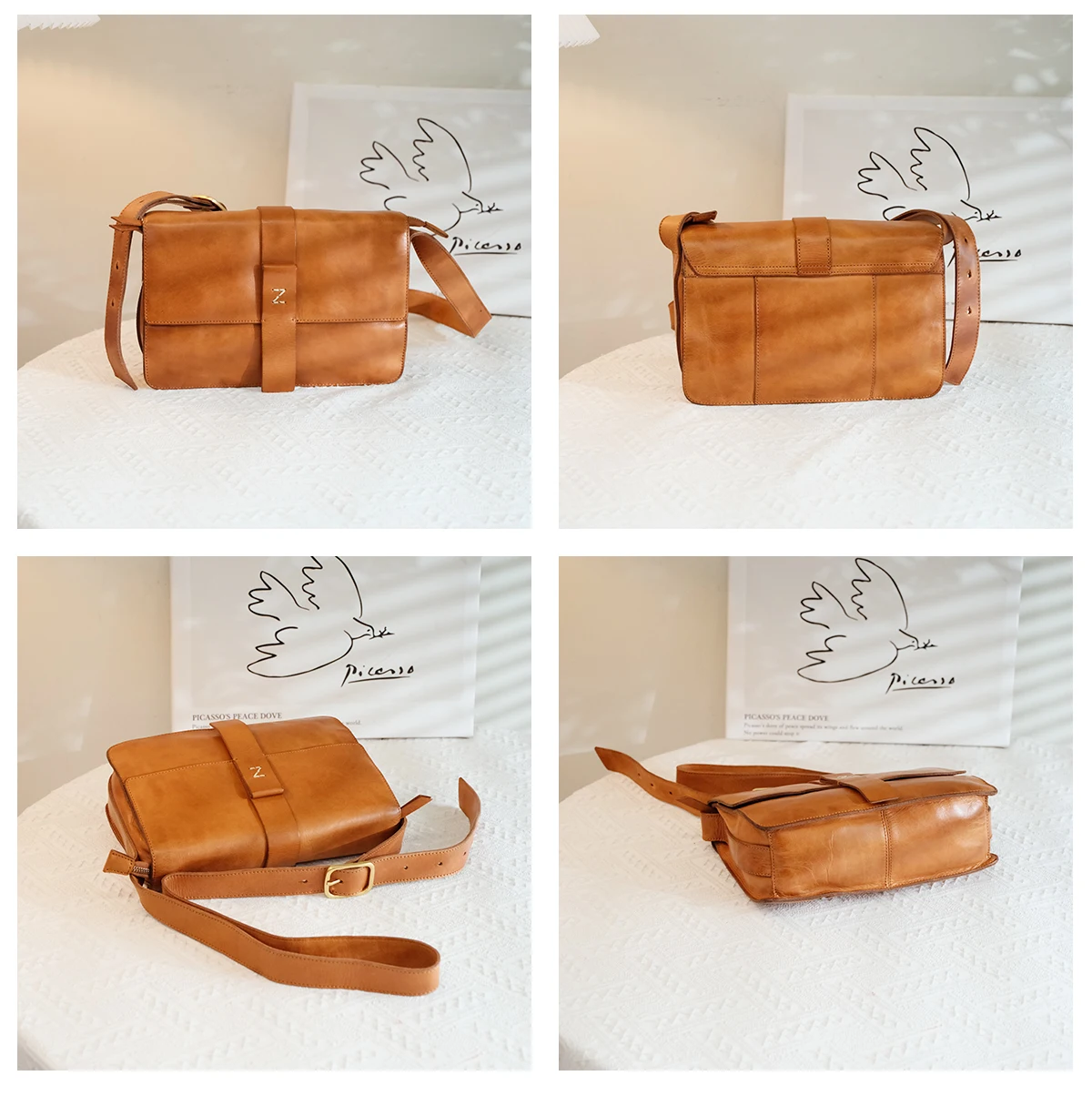 PNDME Vintage Designer handgemachte Leder Damen Umhängetasche lässig Luxus natürliche Kuh Leder Arbeit Frauen Schulter Umhängetasche – Detail 10