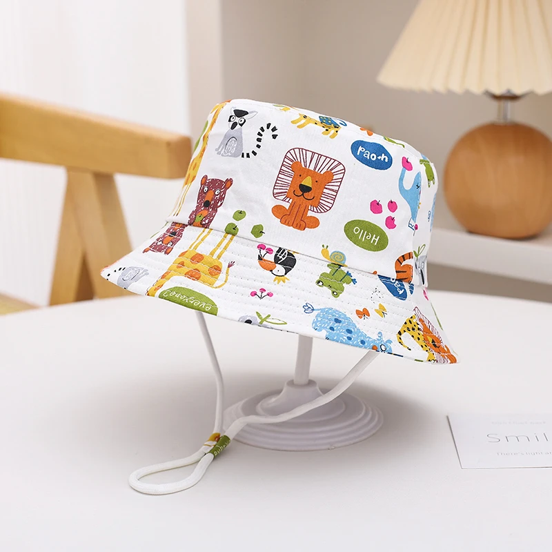 Bucket Hats Sun Hats Children Panama Summer Baby Girls Boys Beach Sun Cap Cartoon Autumn Outdoor Fisherman's Cap