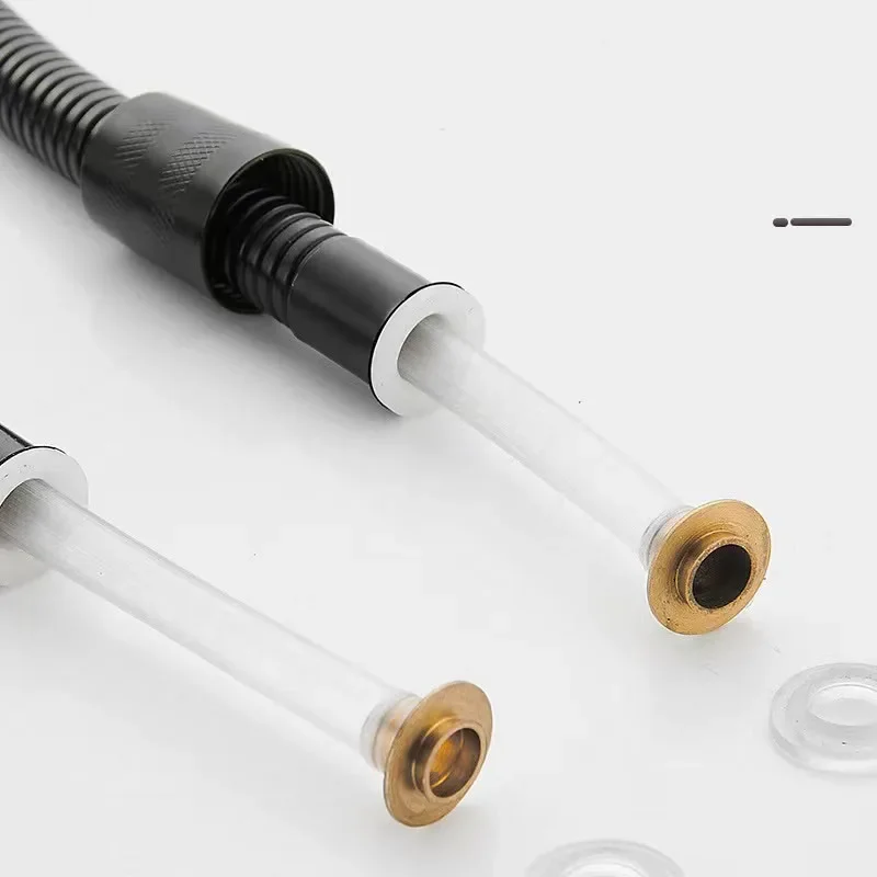 1pcs 1.5M 1/2inch Stainless Steel Black Hose Extension Pipe Bathroom Shower Pipe Extension Pipe Water Pipe  Bathroom Accessories 5