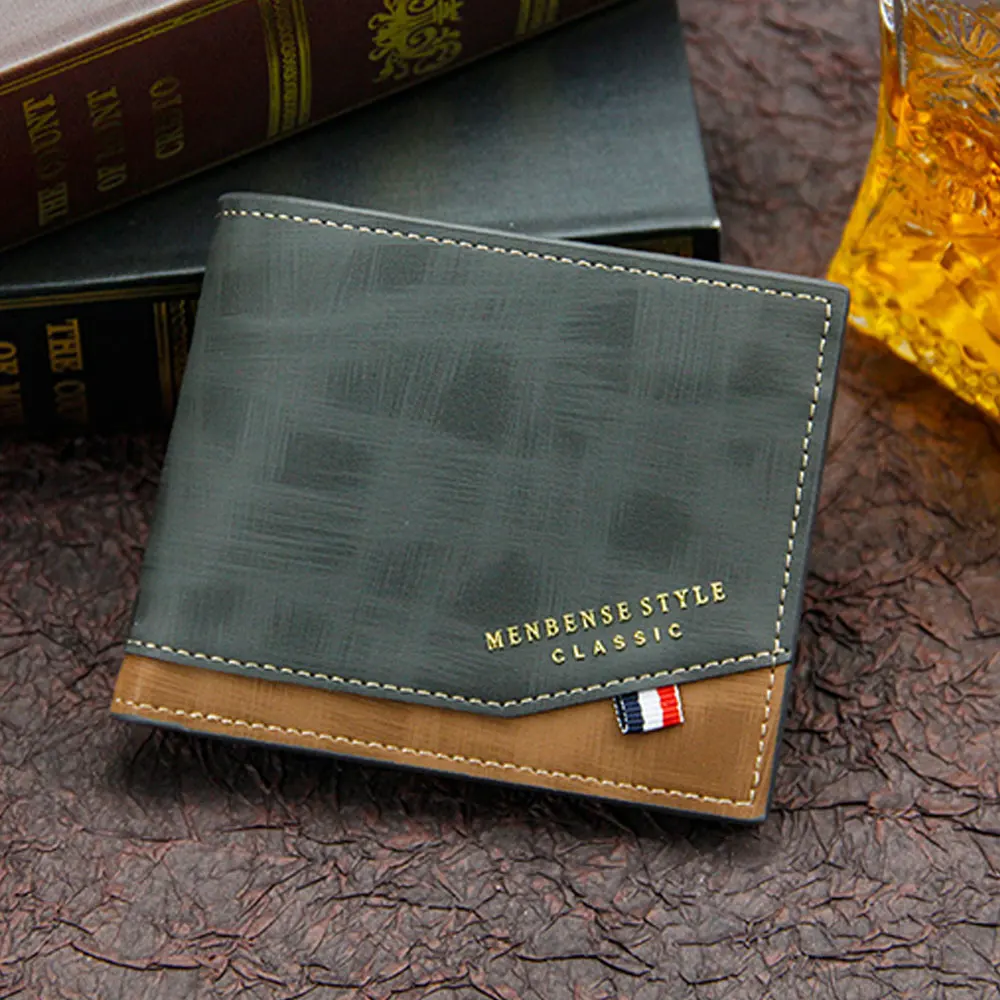 Men's Leather Wallet Multi-Slot Coin Pocket Photo Holder Vintage 1pc