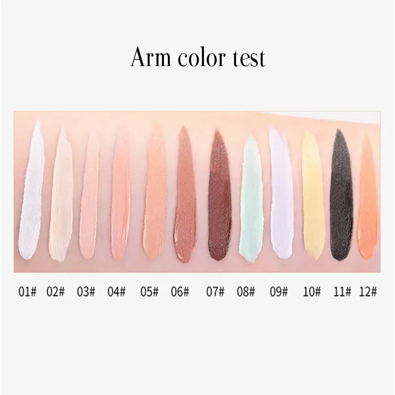 12 Colors Makeup Concealer High Coverage Cover Anti Dark Circle Freckle Long-lasting Waterproof Foundation Cosmetics sponge head concealer,liquid concealer,makeup concealer,waterproof concealer,face concealer,concealer palette,concealer foundation cream