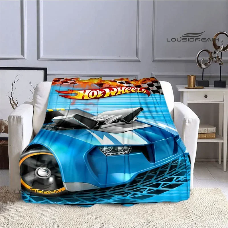 Hot Wheels Fashion logo Printed blankets Children's Warm Flange blanket Home travel blanket bed linings Birthday Gift 2