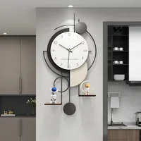 Pendulum Living Room Clocks Wall Modern Wood Large Digital Wall Clock Decoration Items Reloj Digital Pared Minimalist Decor 2