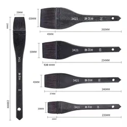 Brosse à aquarelle en laine, brosse à planche, brosse à cheveux d'écureuil gris, stylo d'ombrage à aquarelle pour étudiant 