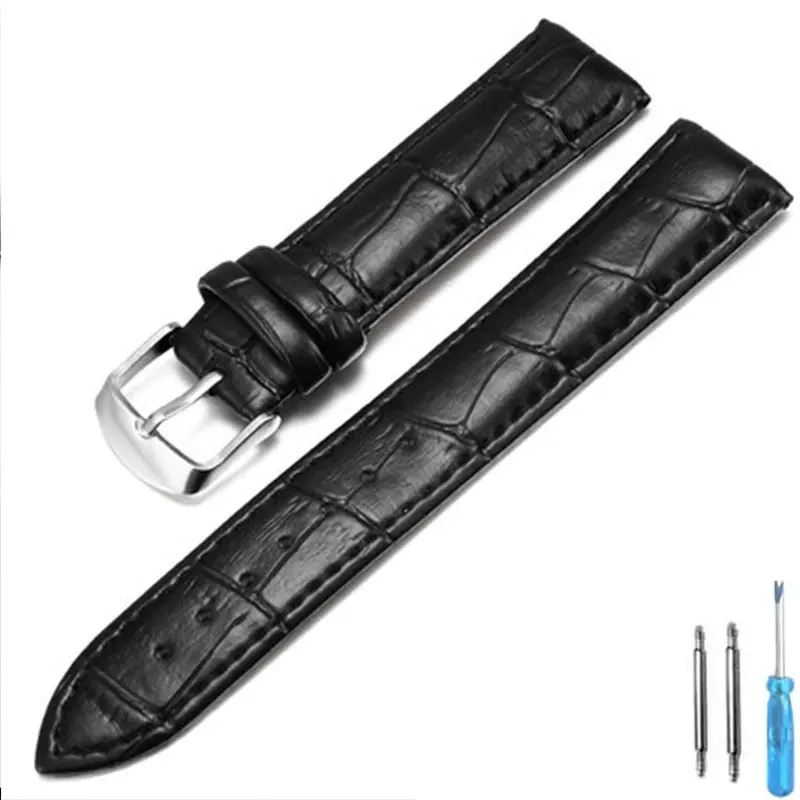 Genuine Leather Universal Watchband - Elegant Replacement Strap