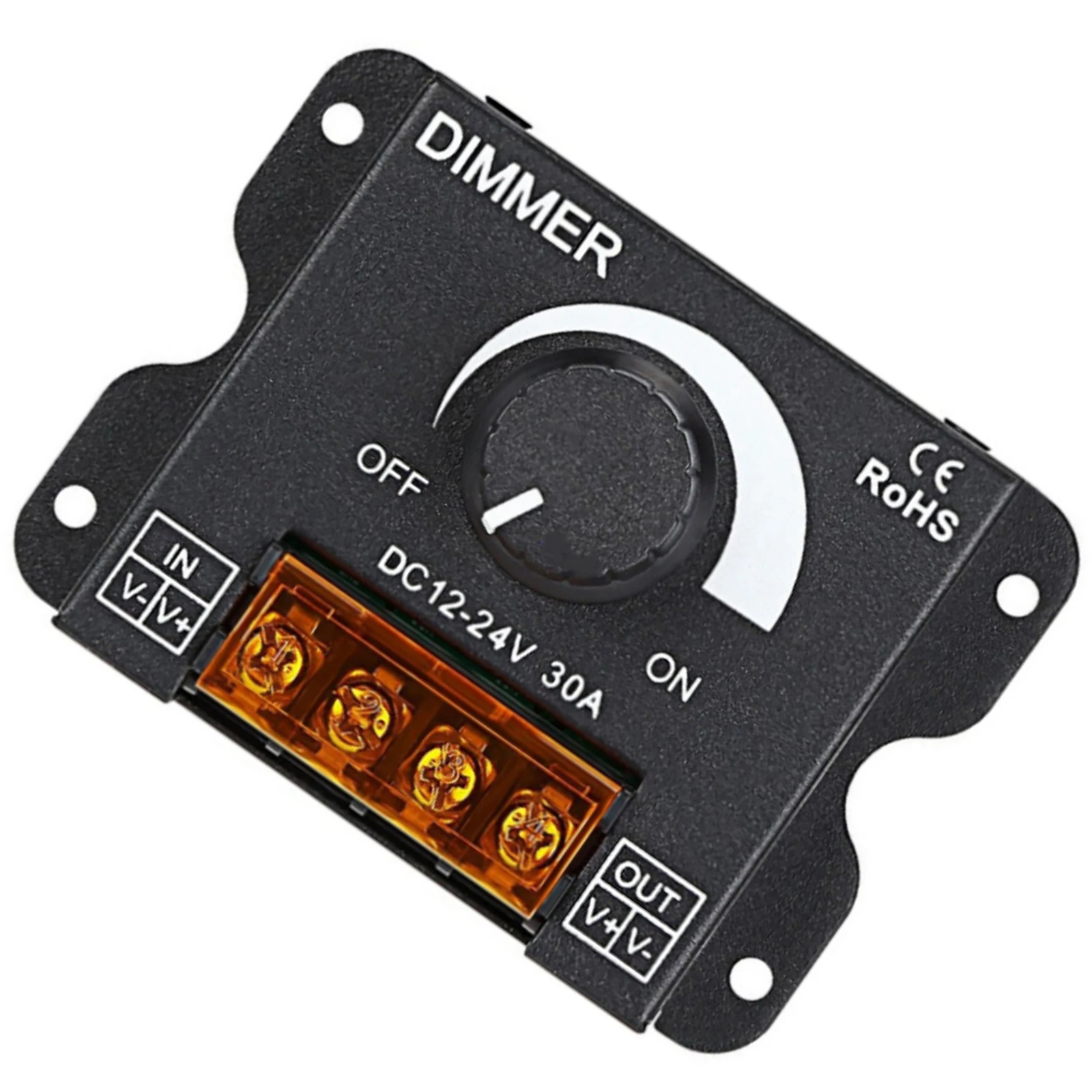 

12V 24V LED Dimmer Remote Controller For LED Strip Light Dimming Knob Switch Voltage Regulator 30A 360W High Power Lamp Dimmers