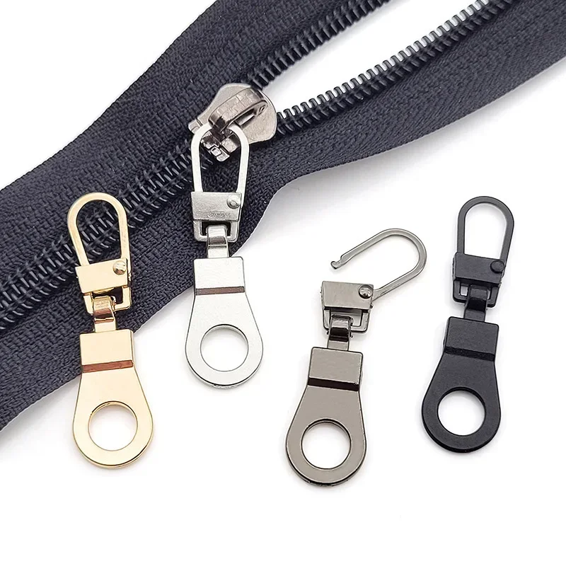 5pcs Removable zipper head metal zipper head outerwear backpack pendant DIY sewing and repair accessories