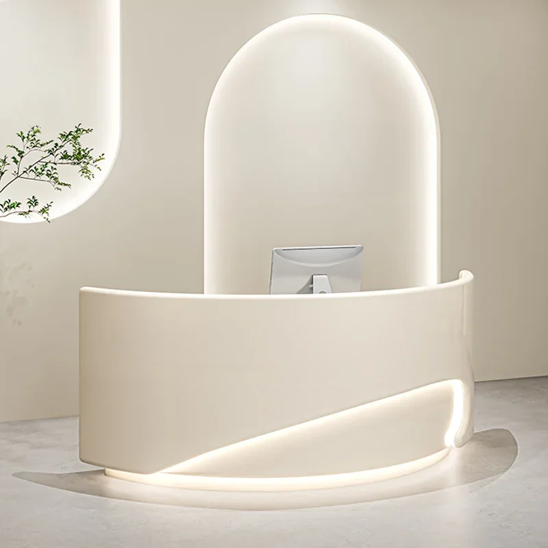 Italian Style Simplicity Reception Desks High-end Nail Salon Beauty Salon Reception Desks Designer Office Furniture Recepce HBRD