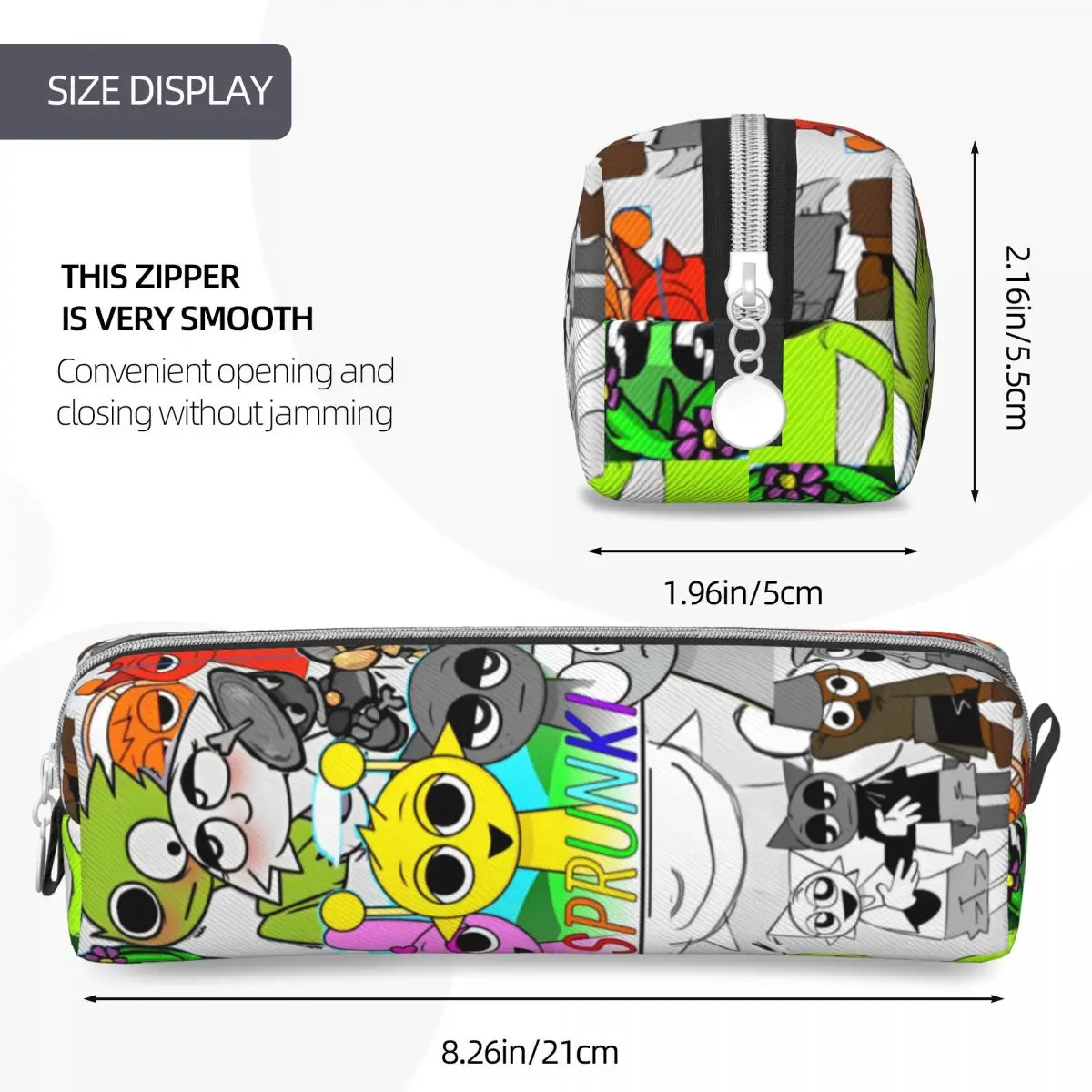 Fashion Sprunki Incredibox Game Pencil Cases Pencil Pouch Pen Box for Student Big Capacity Bag School Supplies Gift Stationery