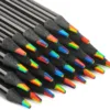 Rainbow Color Pencils for Kids, Concentric Gradient Crayons, Art Painting, Drawing Stationery, 10 PCs/Set, 7 Colors, Kawaii 5