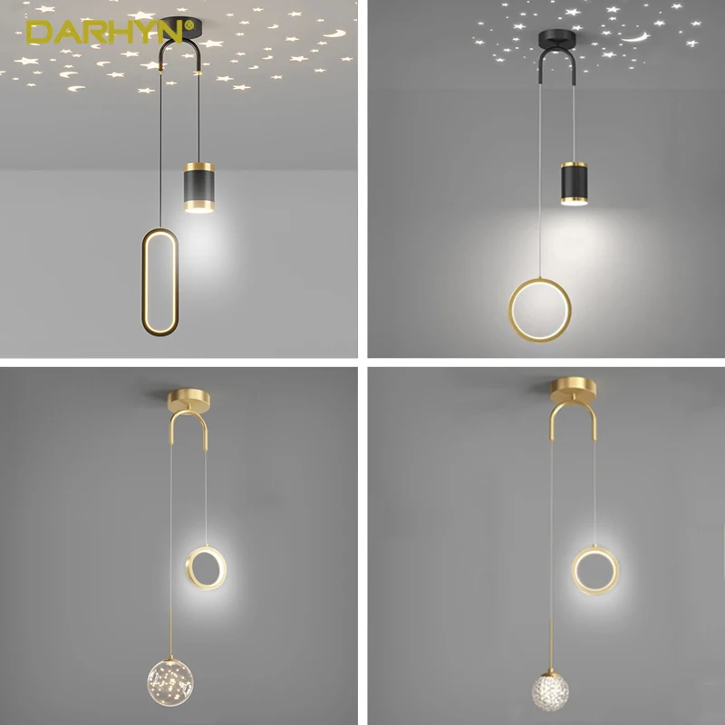 Pendant Lights Pendant Lamp Modern Nordic LED Pendant Light Room Decor Starry Sky Romanti For Living Room Light Designer Decorative Bedroom Home Lighting