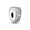 NEW Authentic 925 Sterling Silver Plated White Pink Heart Daisy Clip Beads Fit Original Bracelet Jewelry Accessories For Women 6
