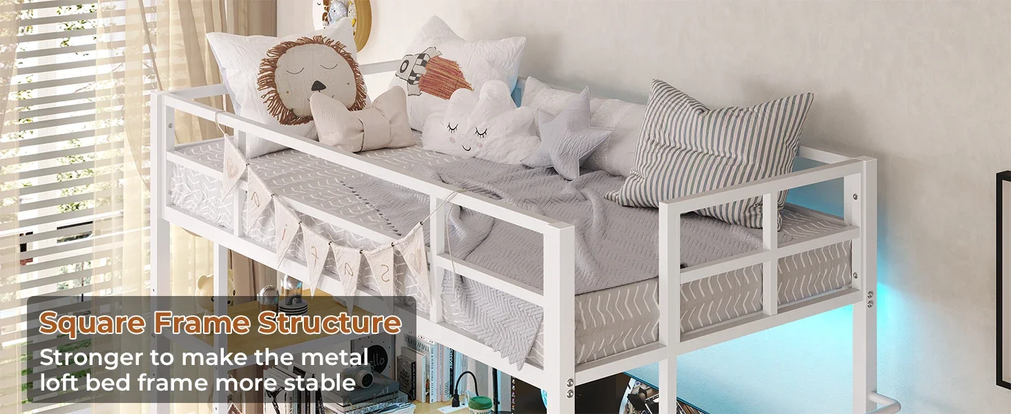 twin loft bed frame