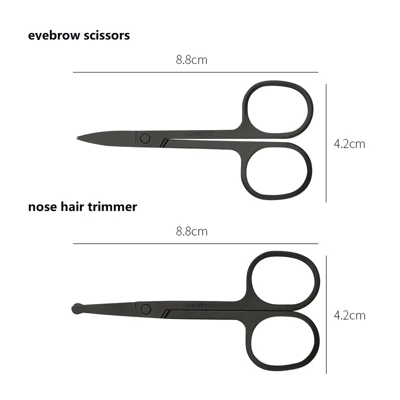 100% nuevo 1 unidad de acero inoxidable Mini portátil curvado bigote nariz oreja removedor de pelo tijera recortadora tijeras pe 6