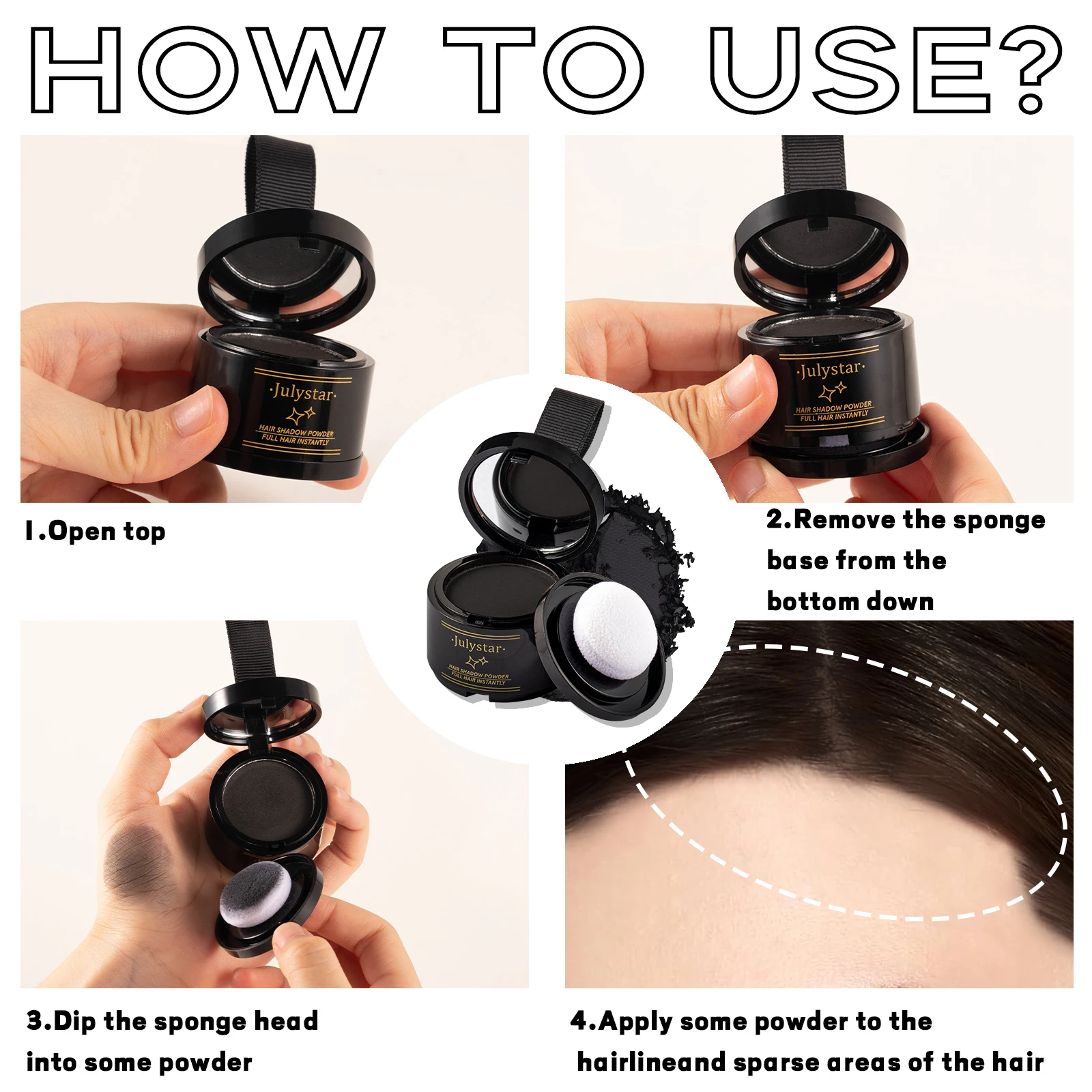 Full Hair Instantly Powder Hairline Beard Enhancer Lasting Repair Moustache Coloring Concealer Tools Hair Root Filling Coverage hair building powder