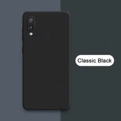 Luxury Original Square Liquid Silicone 360° Soft Mobile Phone Case - Deluxe Protection in Style for Samsung A02 (Classic Black)