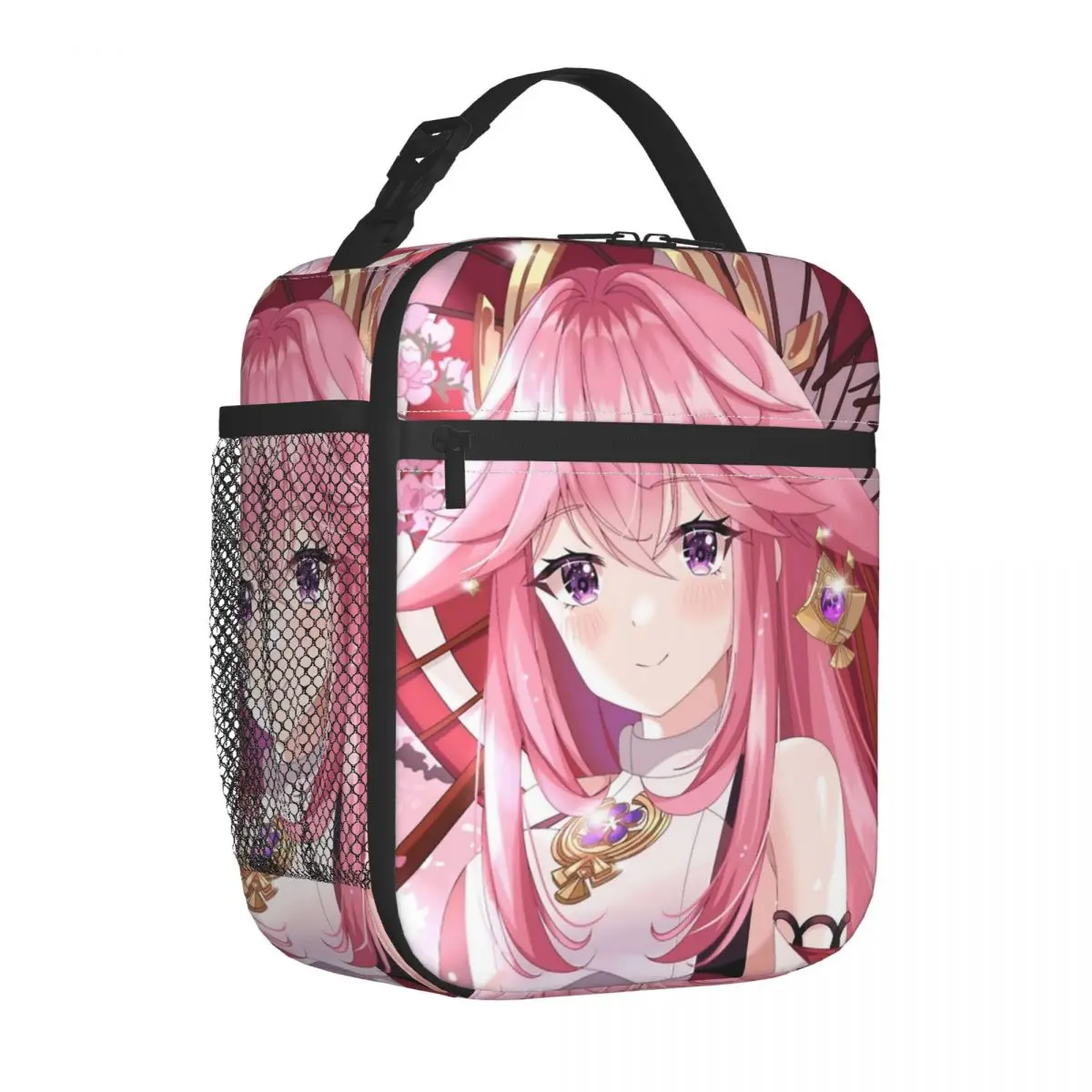 

Genshin Impact Yae Miko (2) Insulated Lunch Bags Thermal Bag Lunch Container Large Tote Lunch Box for Men Women Office Outdoor