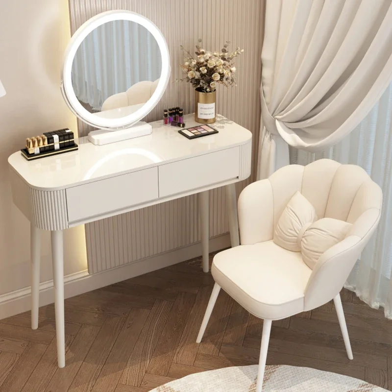 

Drawers Mobile Dressers Table Nightstand White Shelf Storage Dressers Organizer Corner Tocadores Maquillaje Mirror Furniture