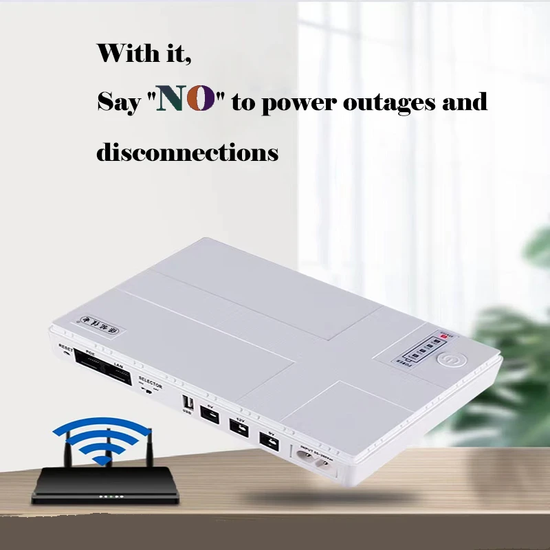 Mini Portable Ups Large Capacity | Uninterruptible Power Supply Router - 10400 -