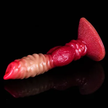 2022 NEW Animal Dog Dildos with Suction Cup Big Dick Wolf Huge Knot Dildo Soft Liquid Silicone Female Anal Plug Intimate Sex Toy 5