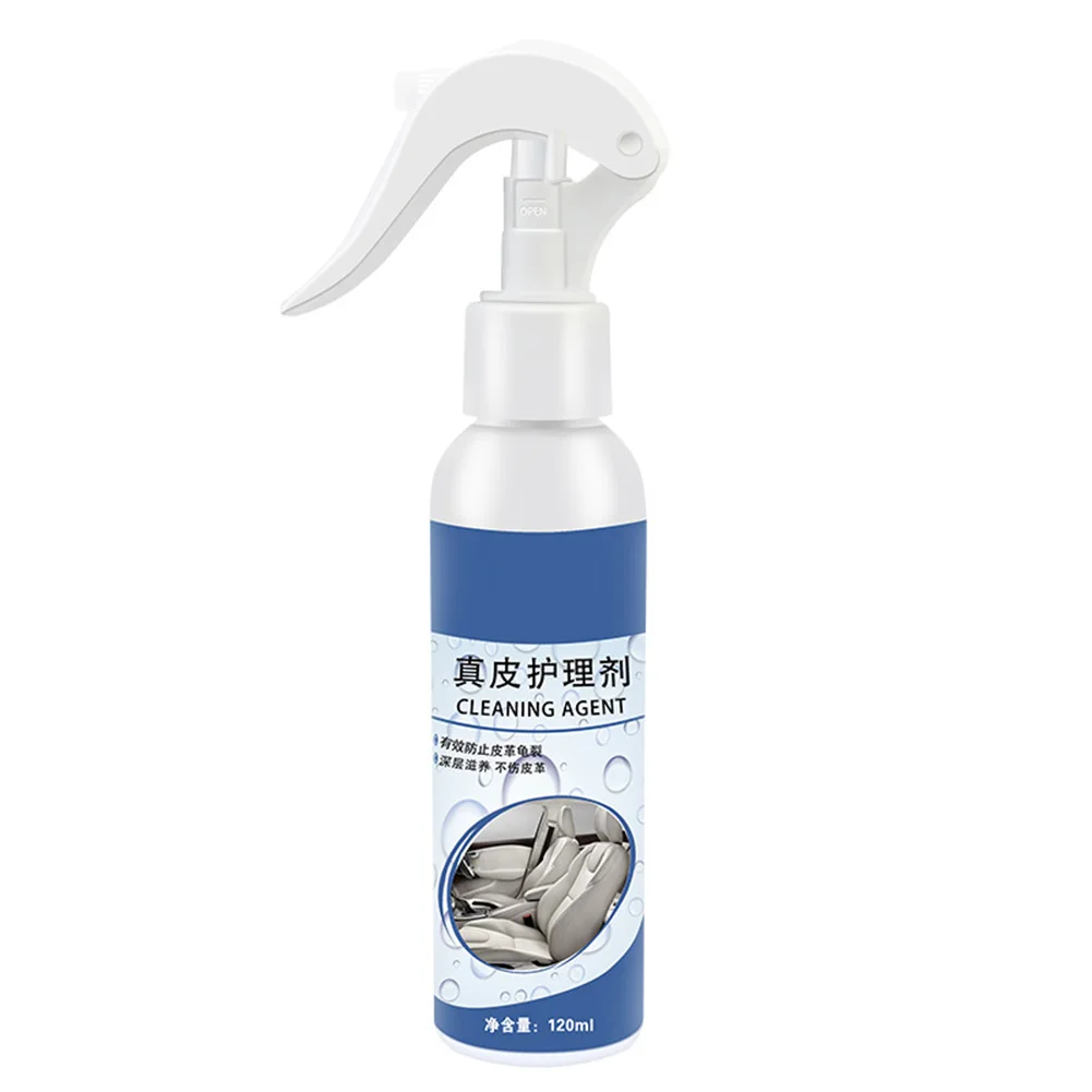 1 Pcs Car Seat Sofa Leather Cleaner Care Agent Cleaning Multifunction 120ml Refurbishing 50ml 100ml car interior leather restoration spray seat sofa leather maintenance refurbisher leather care agent spray