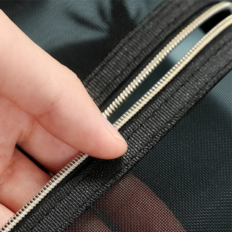 Portable Cosmetic Storage Bag Semitransparent Wash Supplies Nylon Mesh Bags Zipper Opening Small Objects Pouch Makeup Package